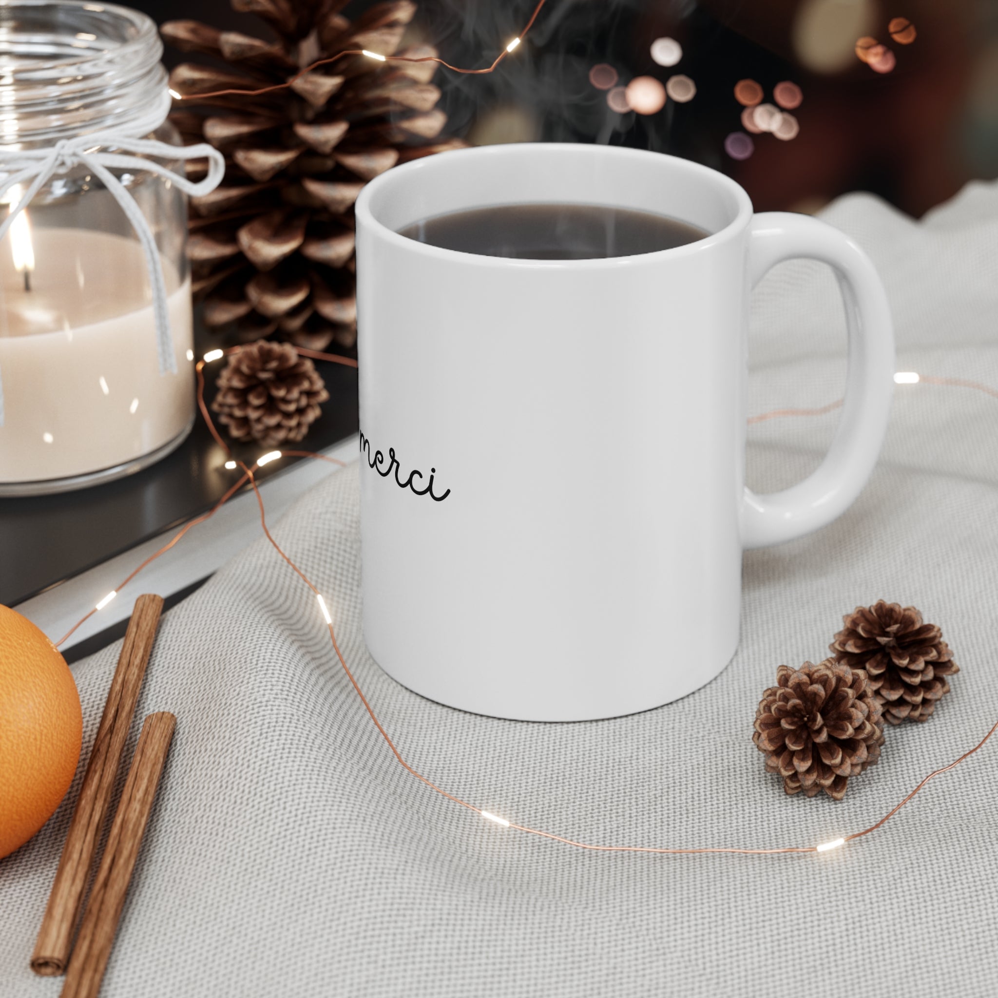 Mucho Merci Logo Mug