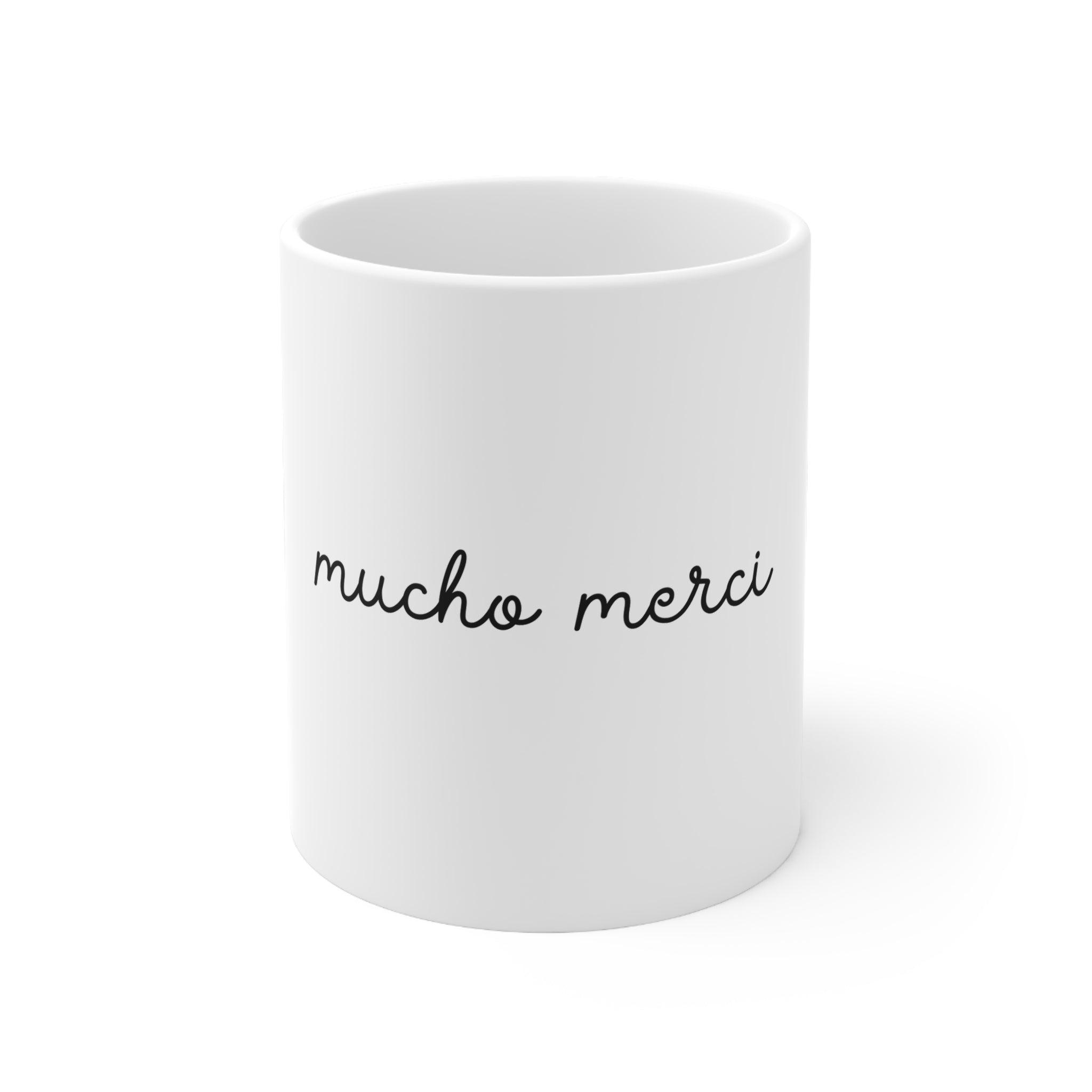 Mucho Merci Logo Mug